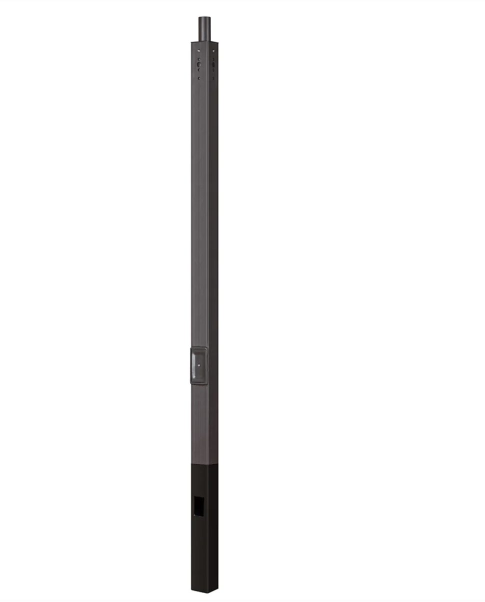 15 Foot 4 Inch Direct Burial Straight Square Steel Pole
